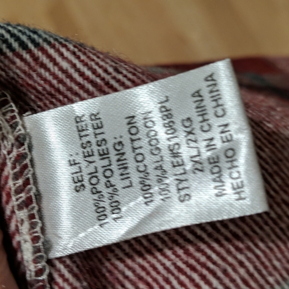 Geegee Shacket Flannel Plaid 2X - Picture 7 of 8